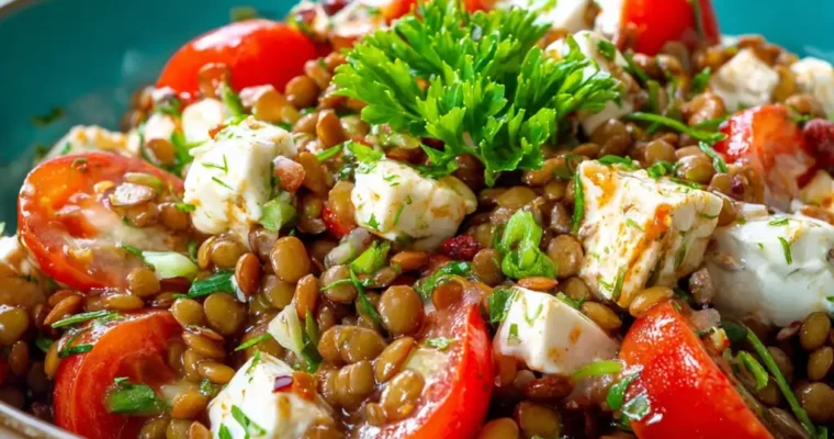 Frischer Linsensalat mit Feta – Gesund, Proteinreich und Unglaublich Lecker